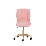 Plush Velvet Office Chair, Pearl Blush lounge chair