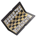 Pocket Chess Folding Board Interactive Travel Portable Entertainment