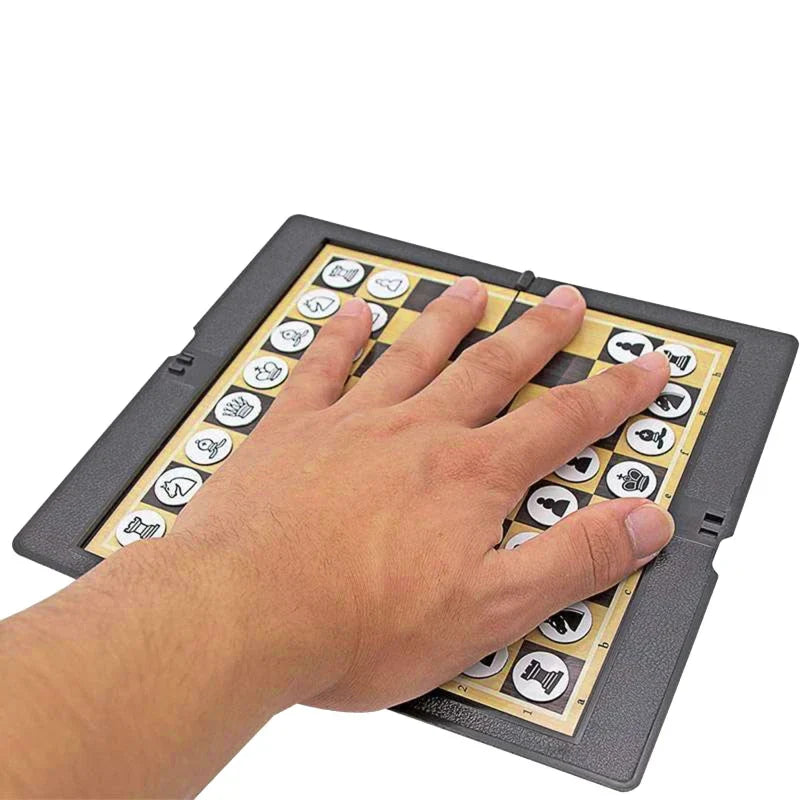 Pocket Chess Folding Board Interactive Travel Portable Entertainment