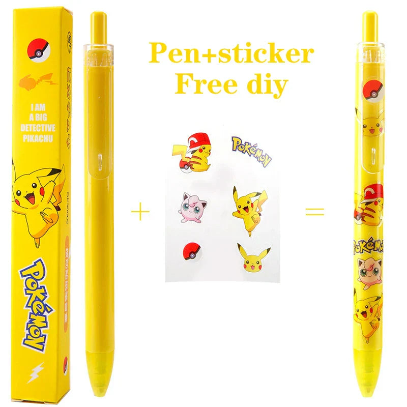 Pokemon Cartoon Kawaii Gel Pen 0.5mm Cute Stationary