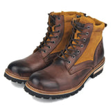 Polished Boots Genuine Cow Leather Low Heel Ankle