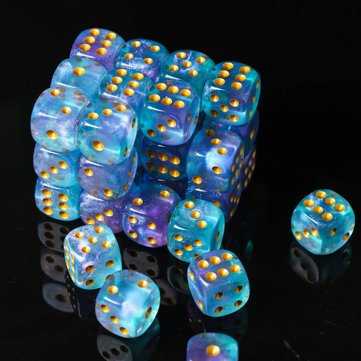 Poludie 10Pcs D6 Six Sides Dice 16mm Funny