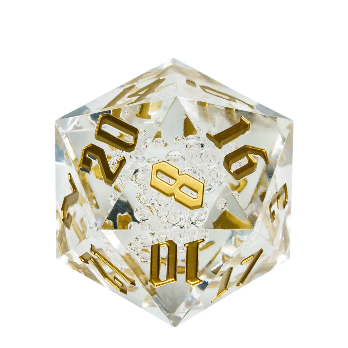 Poludie 1pc Crystal 55mm D20 Dice 20 Sides