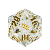 Poludie 1pc Crystal 55mm D20 Dice 20 Sides