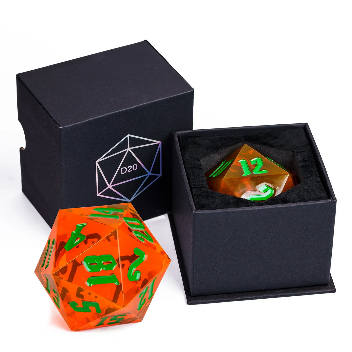 Poludie 1pc Crystal 55mm D20 Dice 20 Sides