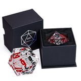 Poludie 1pc Crystal 55mm D20 Dice 20 Sides