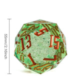 Poludie 1pc Crystal 55mm D20 Dice 20 Sides