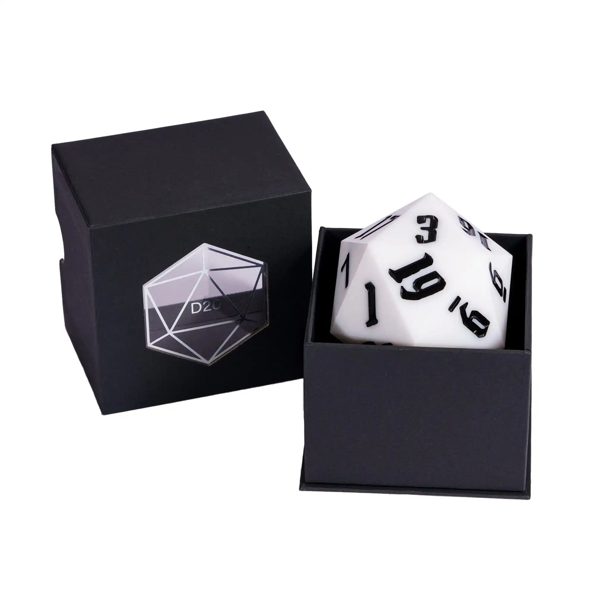 Poludie 1pc Crystal 55mm D20 Dice 20 Sides