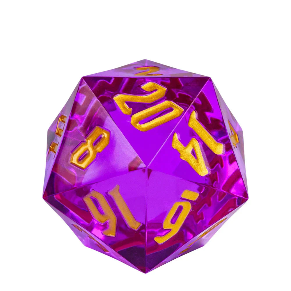 Poludie 1pc Crystal 55mm D20 Dice 20 Sides