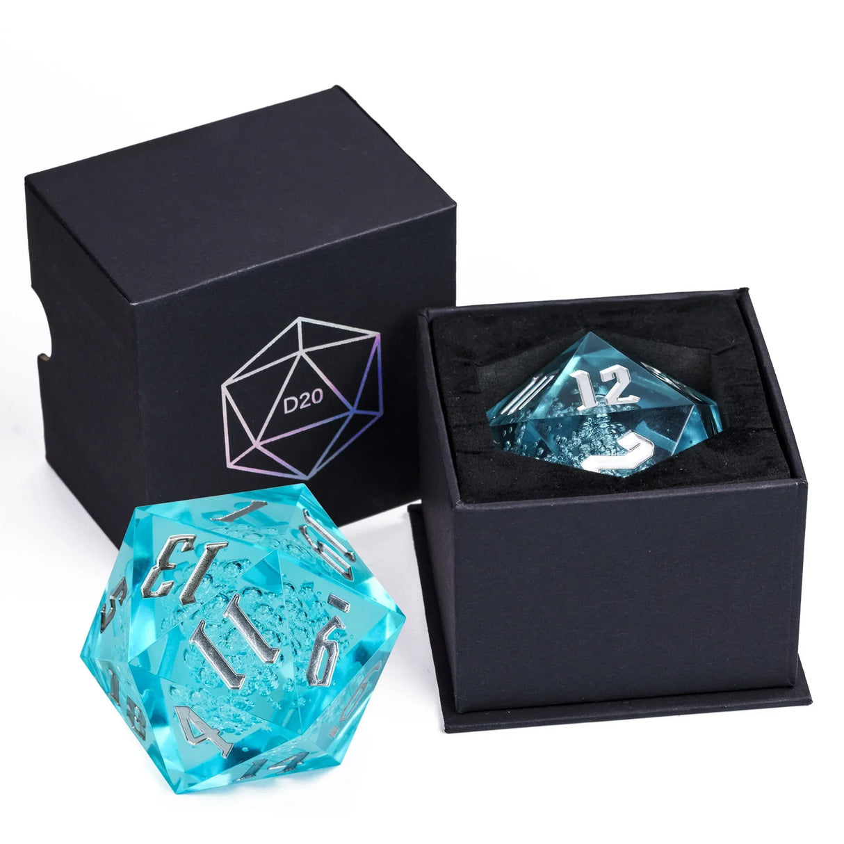 Poludie 1pc Crystal 55mm D20 Dice 20 Sides