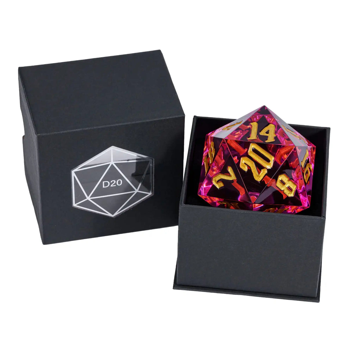 Poludie 1pc Crystal 55mm D20 Dice 20 Sides