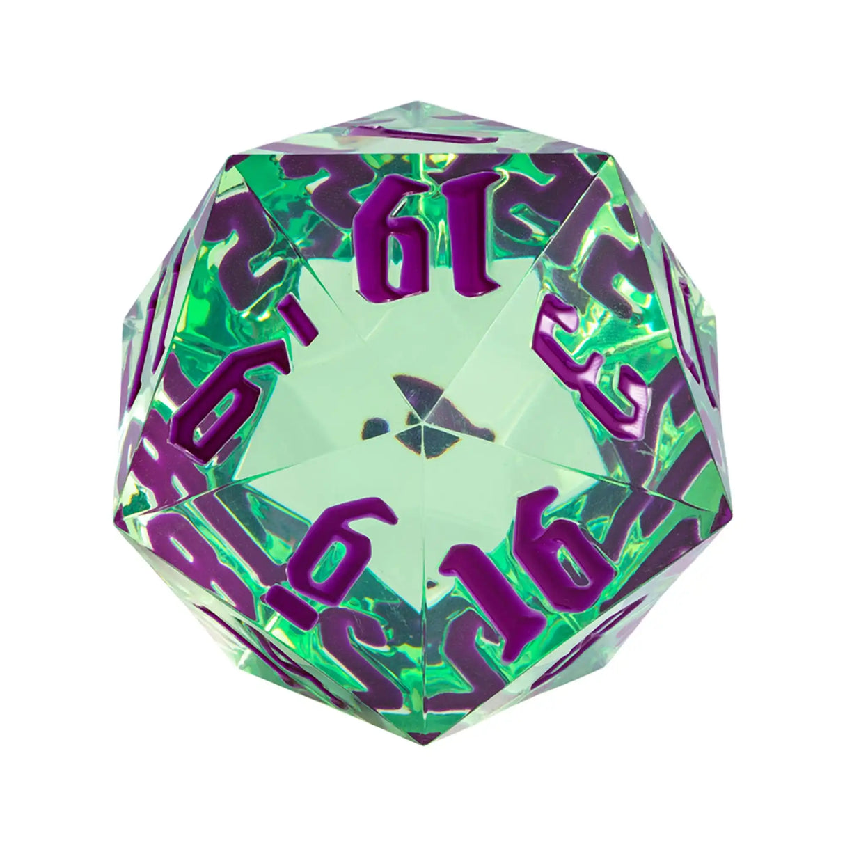 Poludie 1pc Crystal 55mm D20 Dice 20 Sides