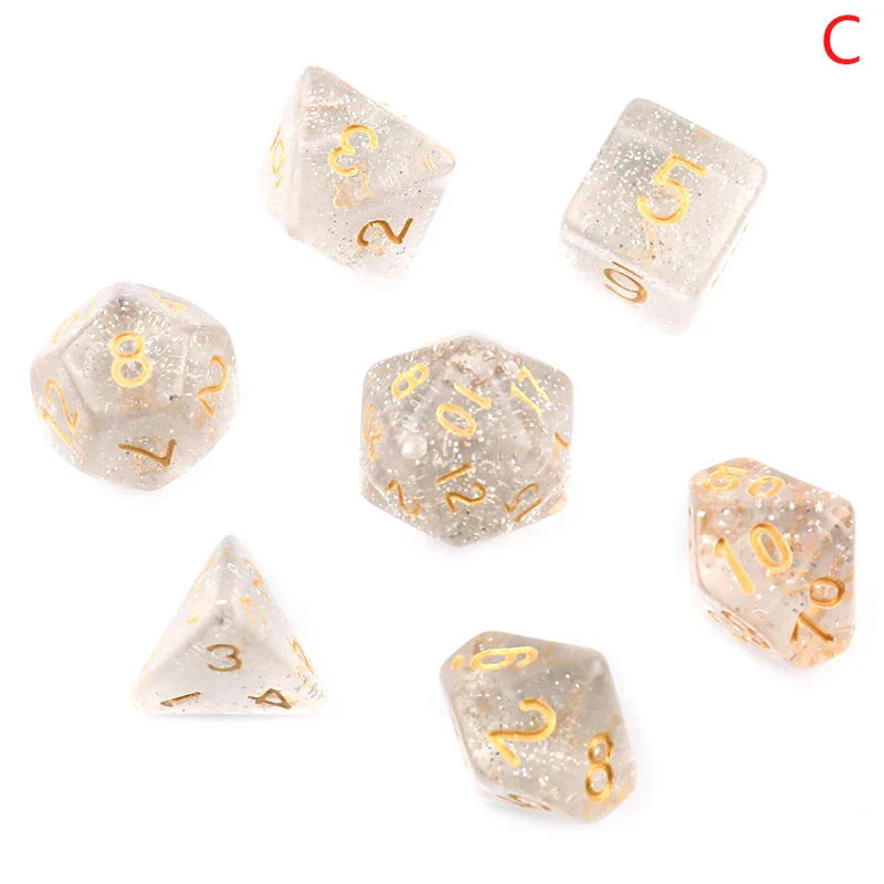 Polyhedral 7-Dice Two-Tone Swirl-DND Dice Set for RPG/MTG