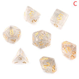 Polyhedral 7-Dice Two-Tone Swirl-DND Dice Set for RPG/MTG