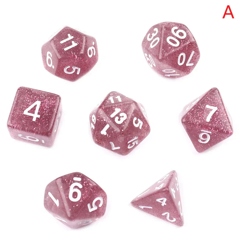 Polyhedral 7-Dice Two-Tone Swirl-DND Dice Set for RPG/MTG