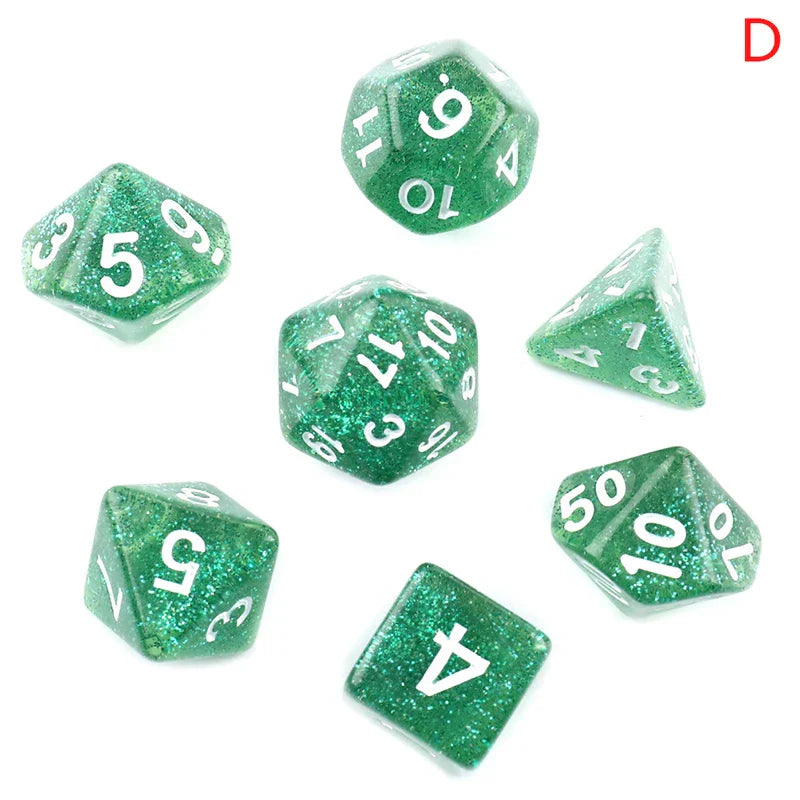 Polyhedral 7-Dice Two-Tone Swirl-DND Dice Set for RPG/MTG