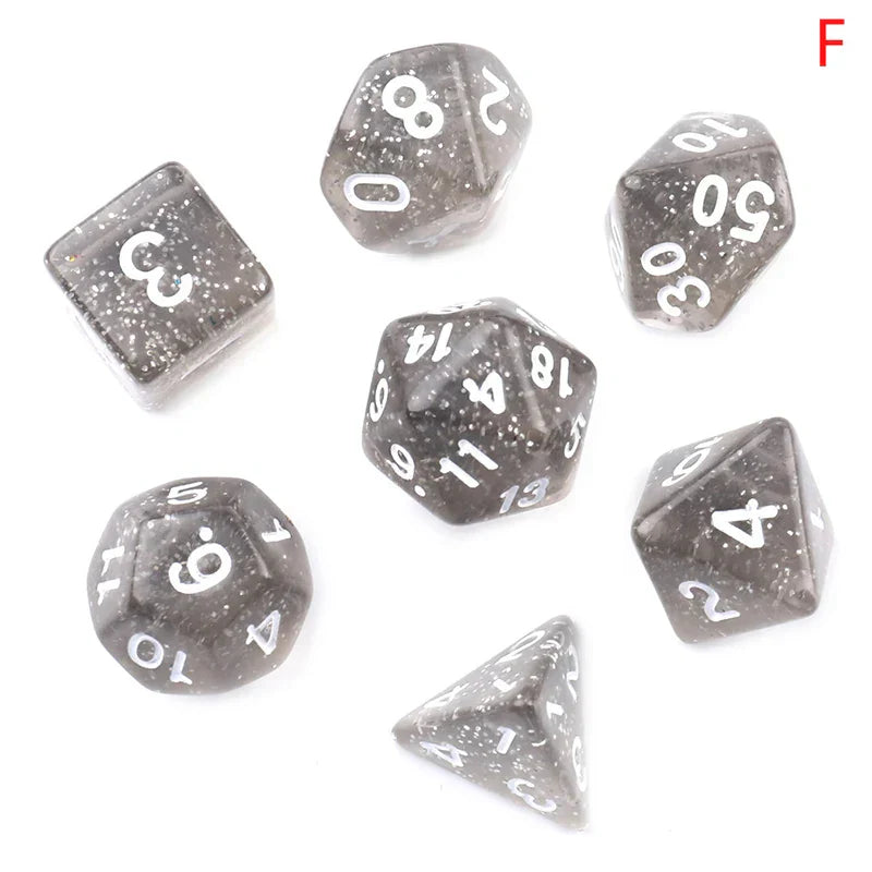 Polyhedral 7-Dice Two-Tone Swirl-DND Dice Set for RPG/MTG