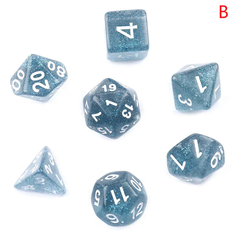 Polyhedral 7-Dice Two-Tone Swirl-DND Dice Set for RPG/MTG