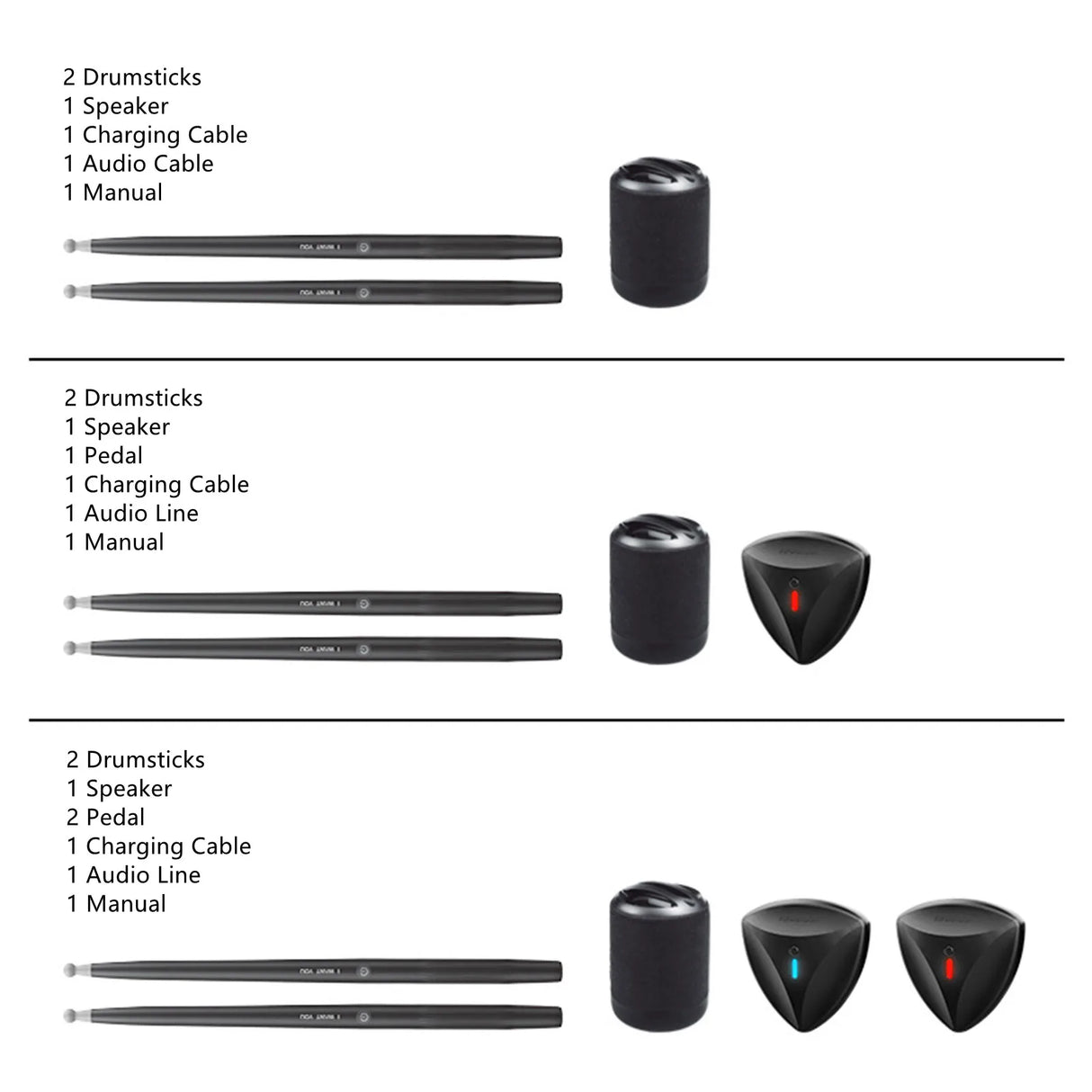 Portable Air Electronic Drum Somatosensory Drum Kit with