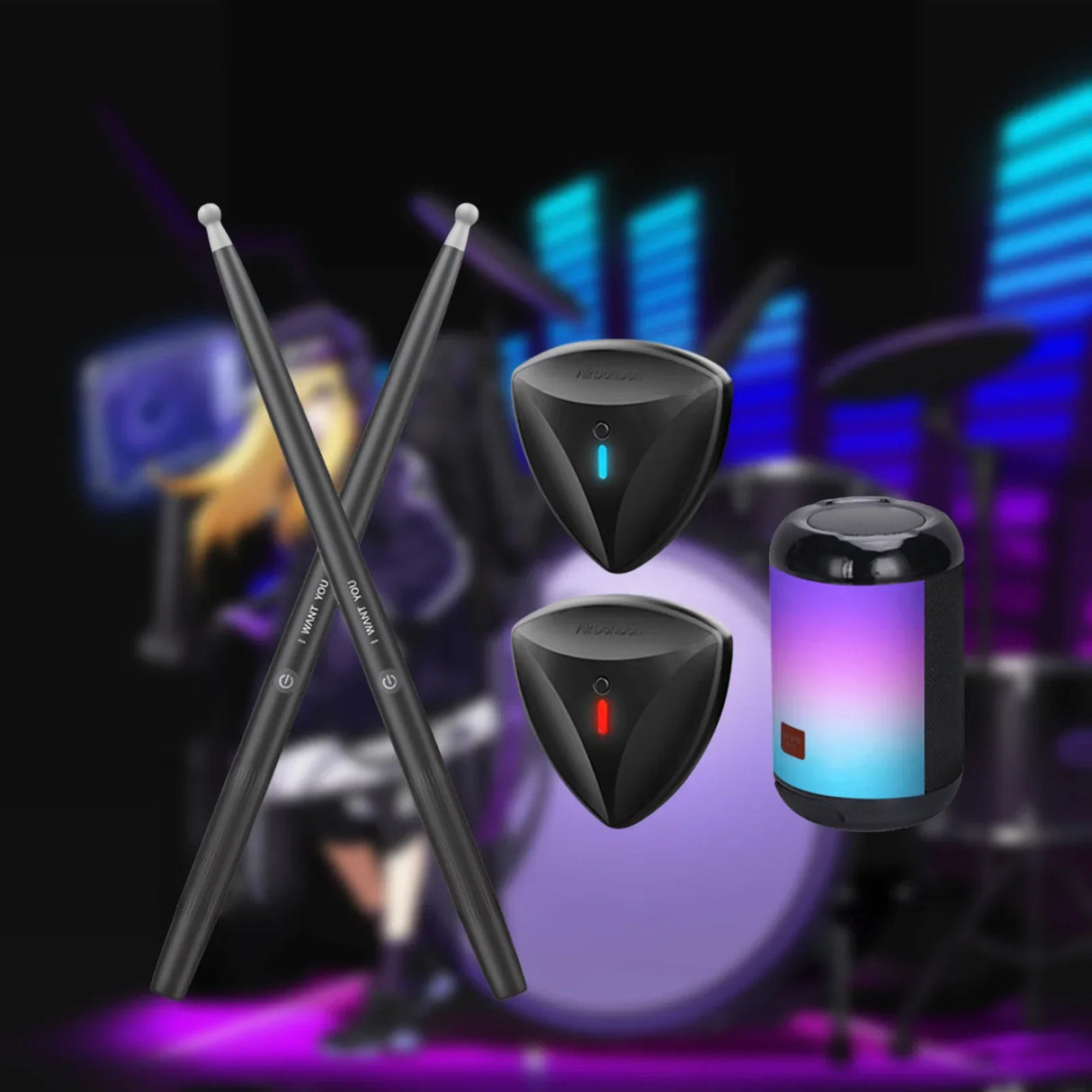 Portable Air Electronic Drum Somatosensory Drum Kit with