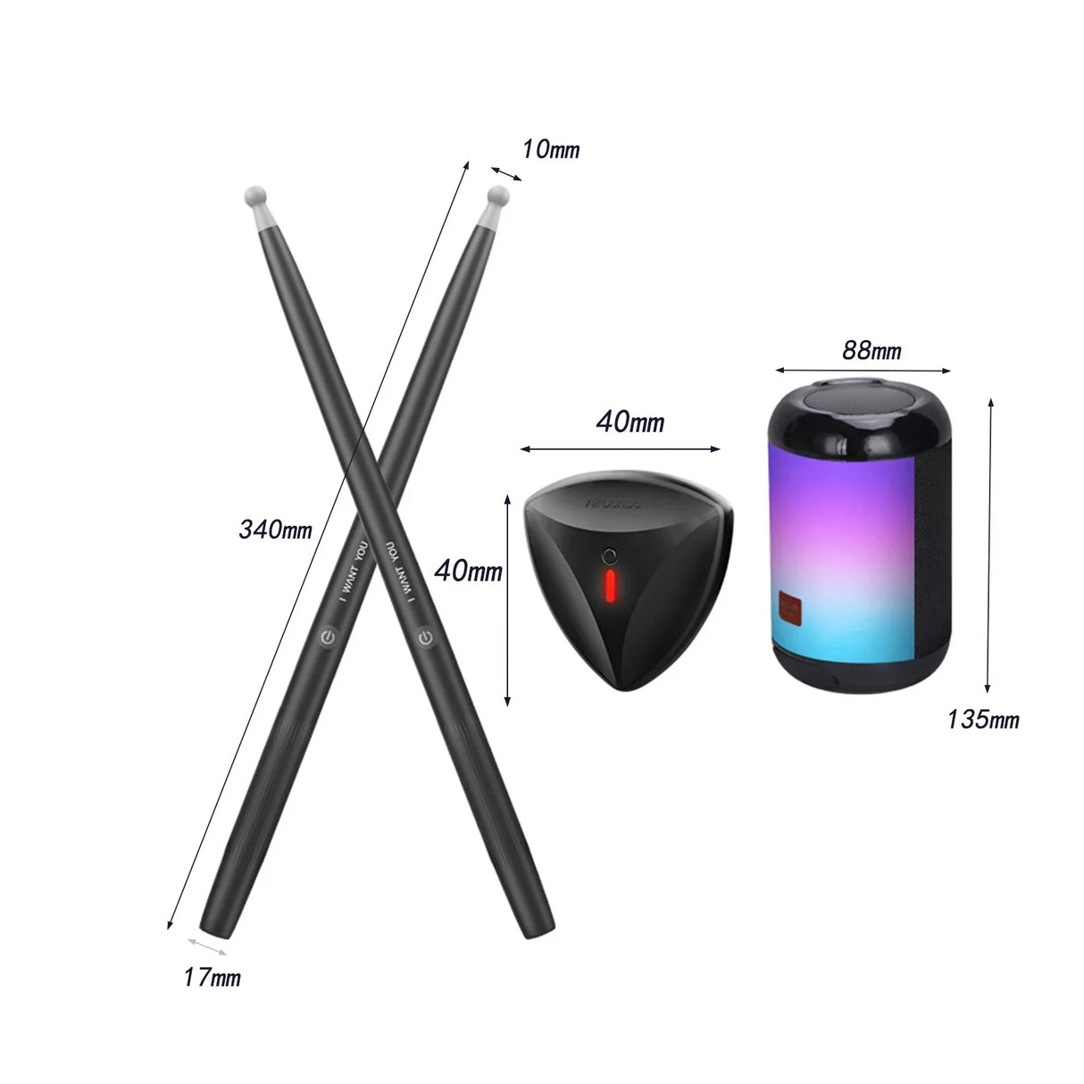 Portable Air Electronic Drum Somatosensory Drum Kit with