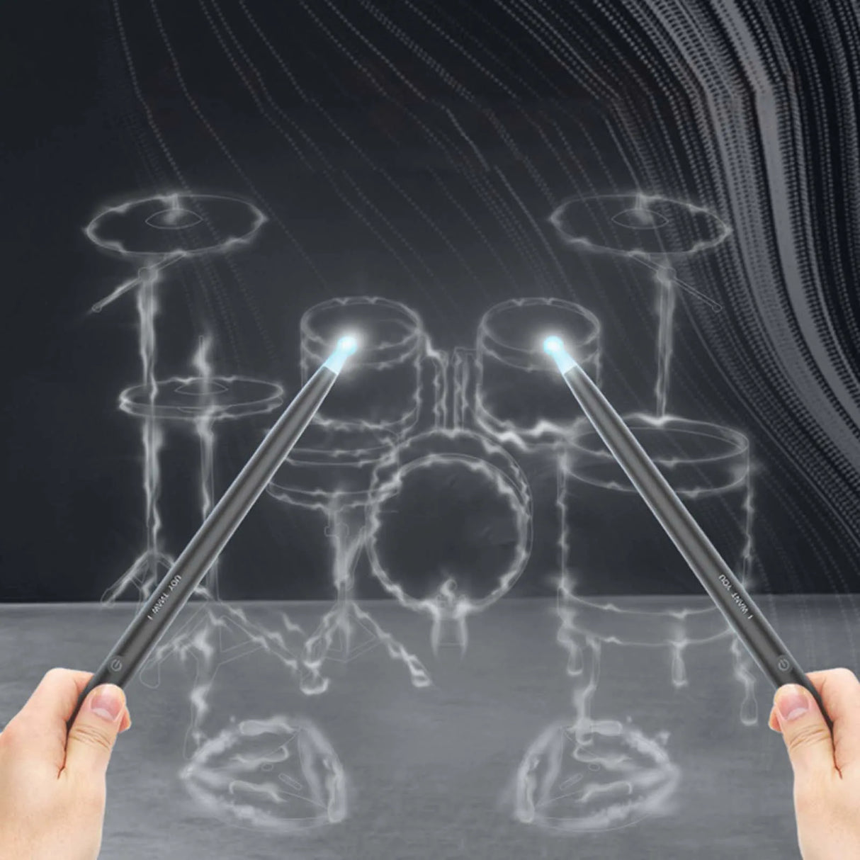 Portable Air Electronic Drum with Drumsticks and Foot