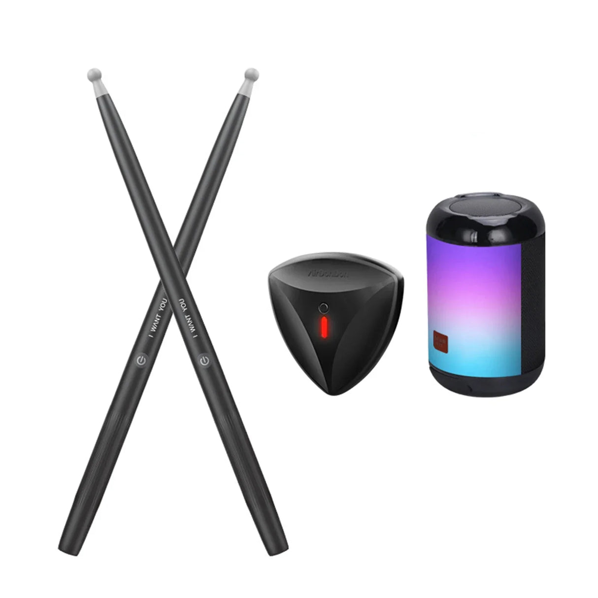 Portable Air Electronic Drum with Drumsticks and Foot