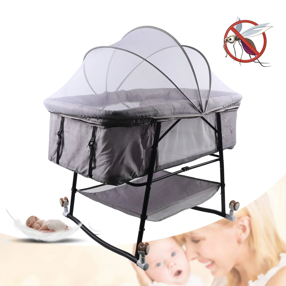 Portable Baby Bassinet Sleep Cradle Baby Nursery Infant