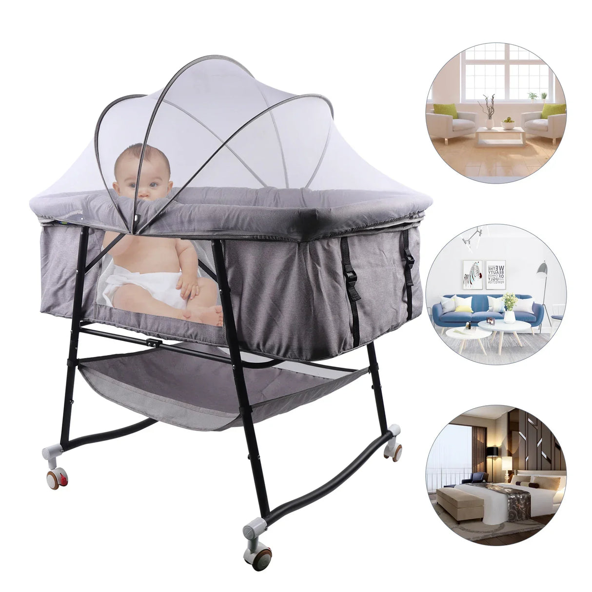 Portable Baby Bassinet Sleep Cradle Baby Nursery Infant