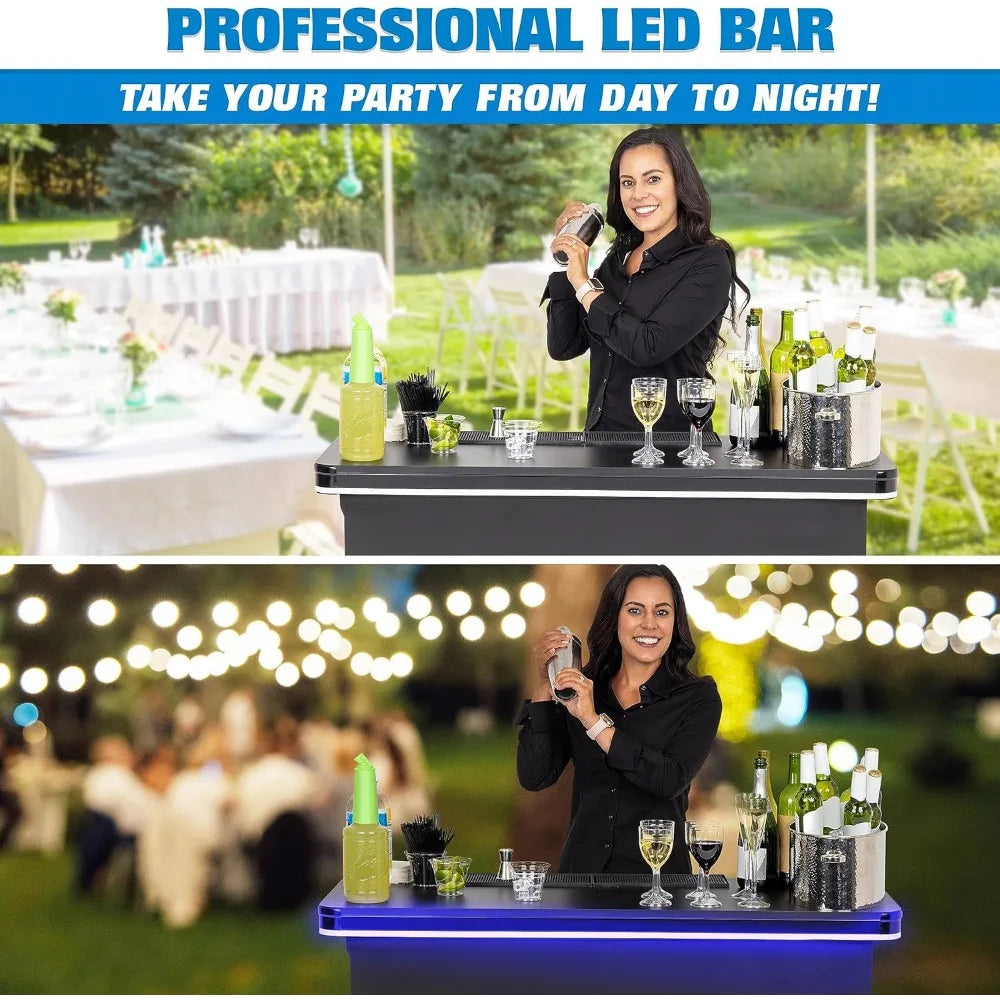 Portable Bar Table - Mobile Bartender Station