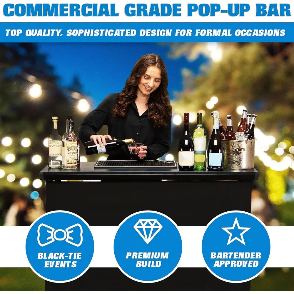 Portable Bar Table - Mobile Bartender Station