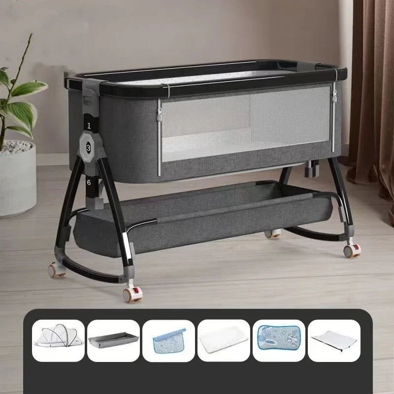 Portable Bed Guard Baby Bedside Crib Aluminum Alloy