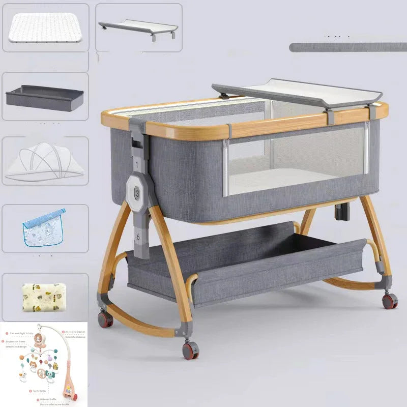 Portable Bed Guard Baby Bedside Crib Aluminum Alloy