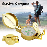 Portable Compass Military Outdoor Camping Folding Len Compass