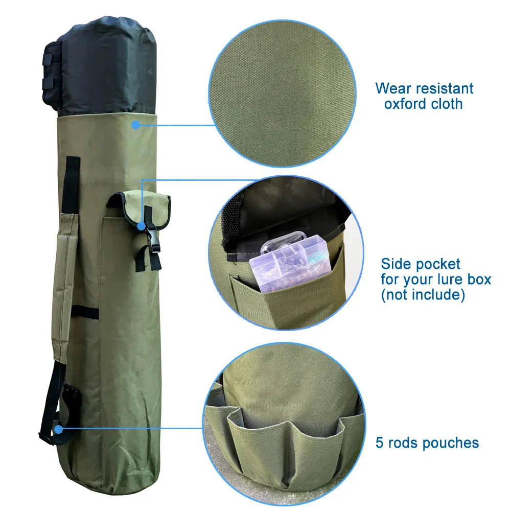 Portable Folded Fishing Rod Bag Multifunction Fishing Tackle