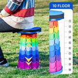 Portable Folding Telescopic Stool Lightweight Plastic Travel Subway