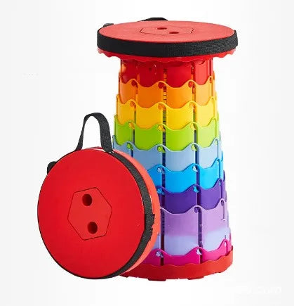 Portable Folding Telescopic Stool Lightweight Plastic Travel Subway
