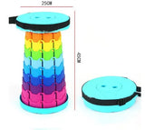 Portable Folding Telescopic Stool Lightweight Plastic Travel Subway