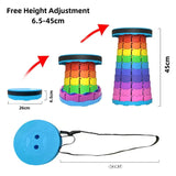 Portable Folding Telescopic Stool Lightweight Plastic Travel Subway