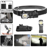 Portable LED Headlamps Rechargeable Powerful Headlight Work Light