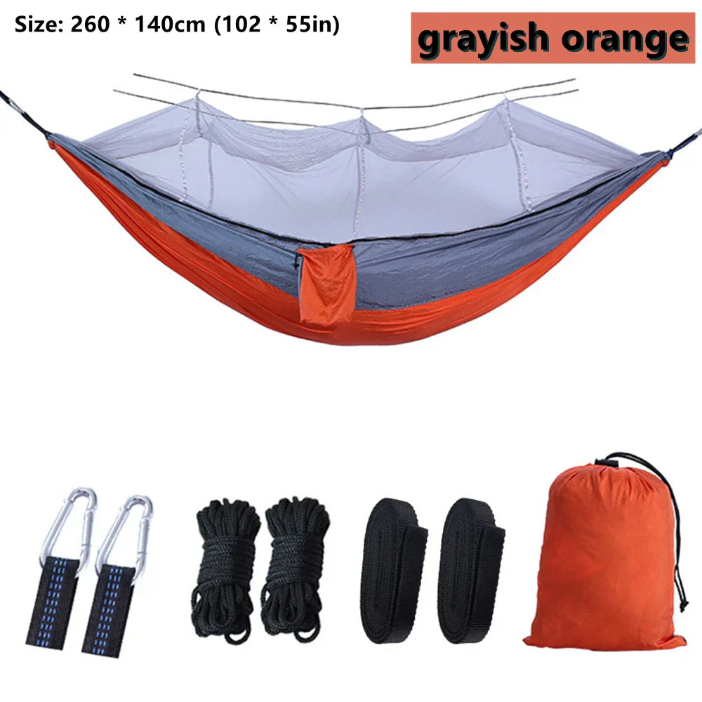 Portable Outdoor Camping Leisure Double Mosquito Net Hammocks