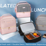Portable Thermal Lunch Bag for Women Picnic Food Cooler Bags Insulated Case Durable Waterproof Lunch Box for School Children