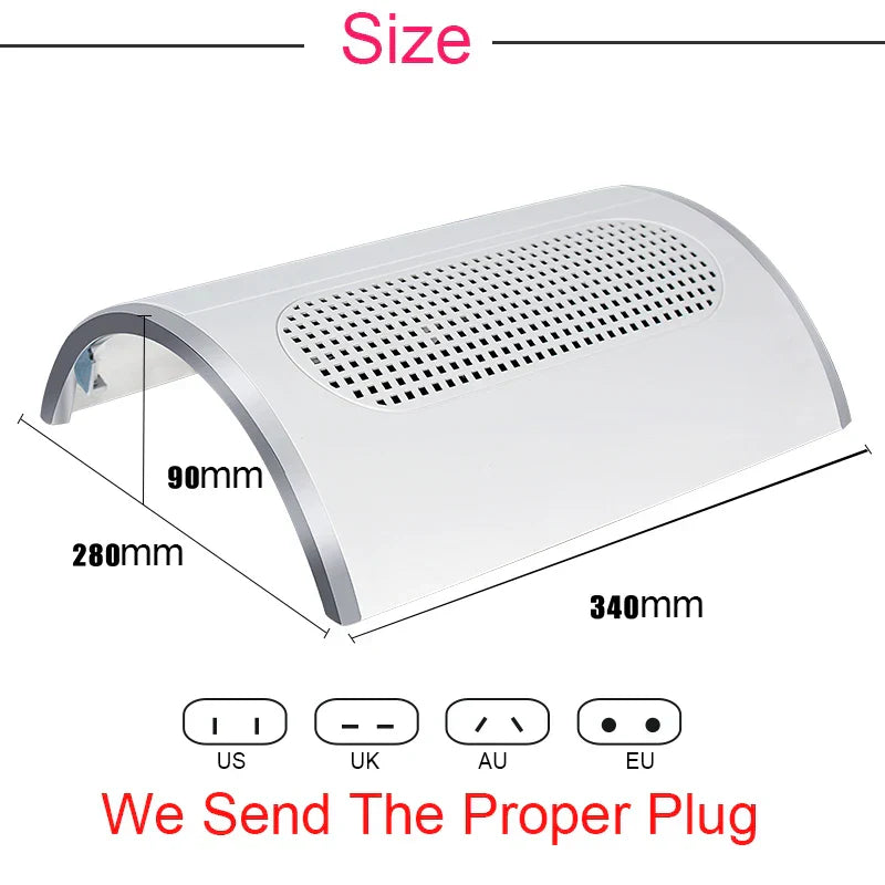 Powerful Nail Suction Dust Collector Low Noisy 3/1