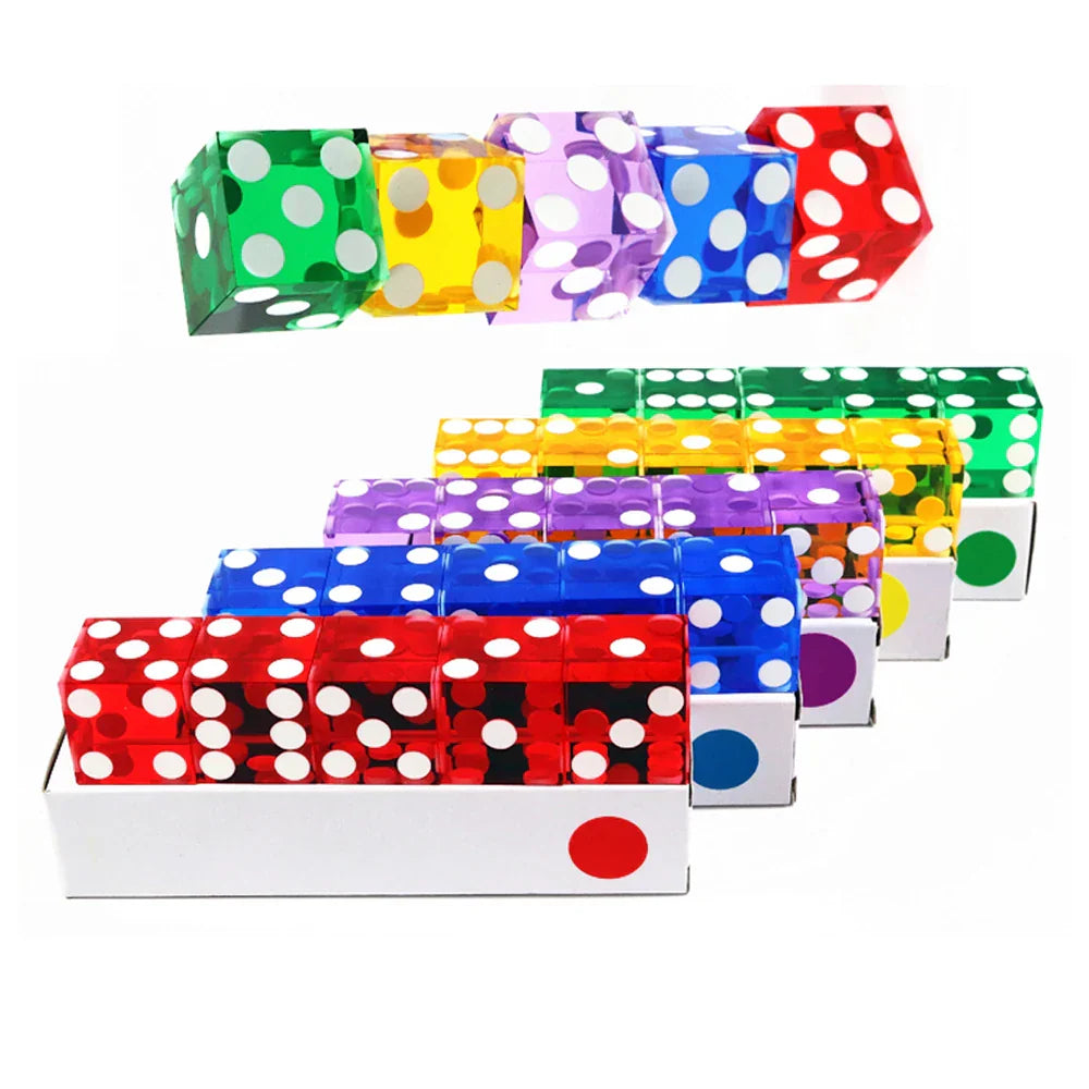 Precision Dice 19MM High-grade Acrylic TransparentSix Sided D6