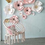Premium Quality Patio Swing with Cotton Rope Metal