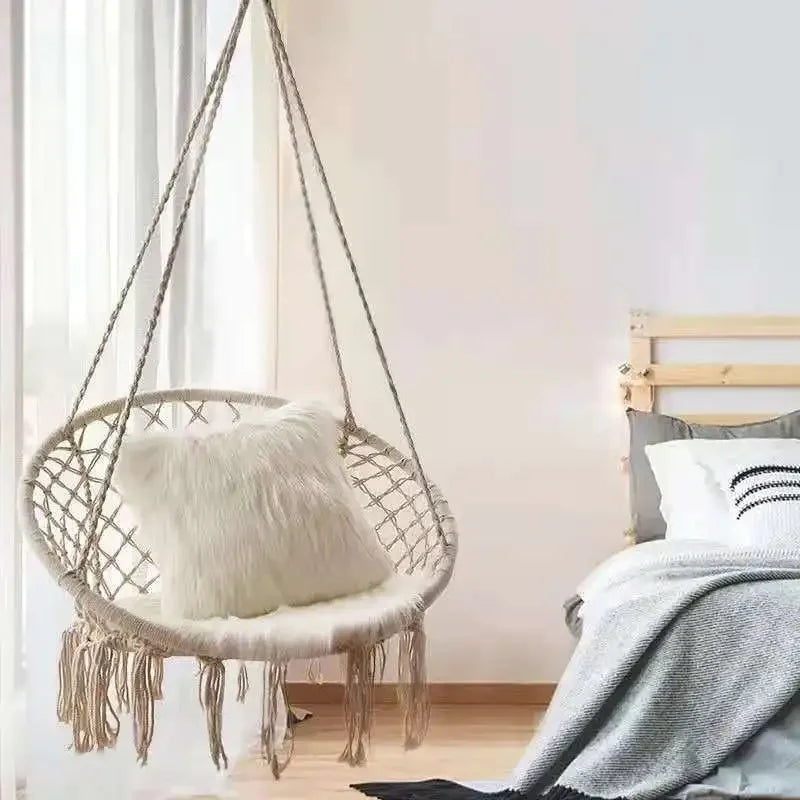 Premium Quality Patio Swing with Cotton Rope Metal