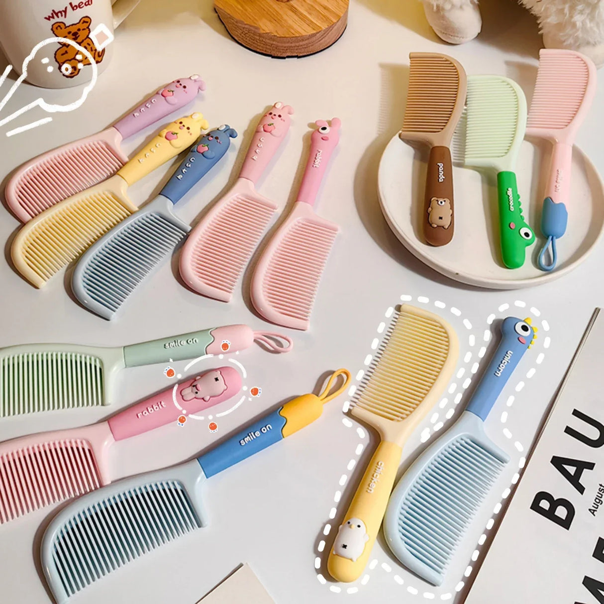 Princess Household Untangling Hairbrush Care Tools Cute Kawaii