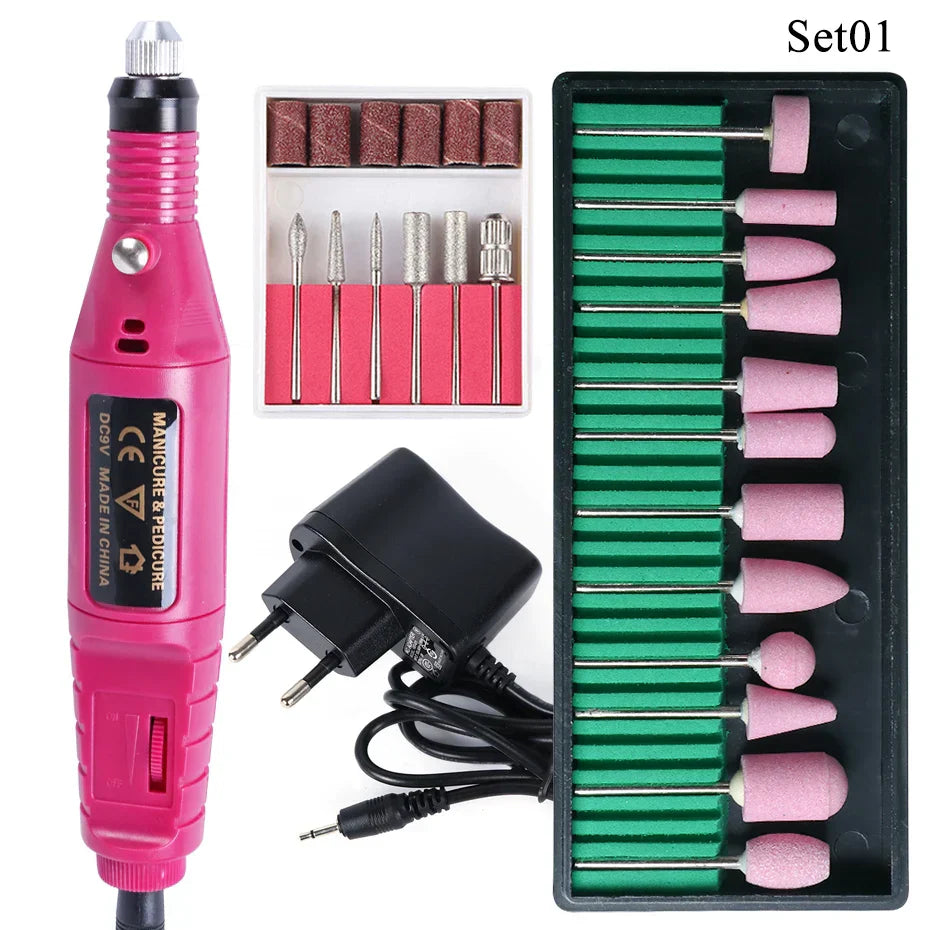 Professional Electric Nail Drill Machine Manicure Milling Cutter