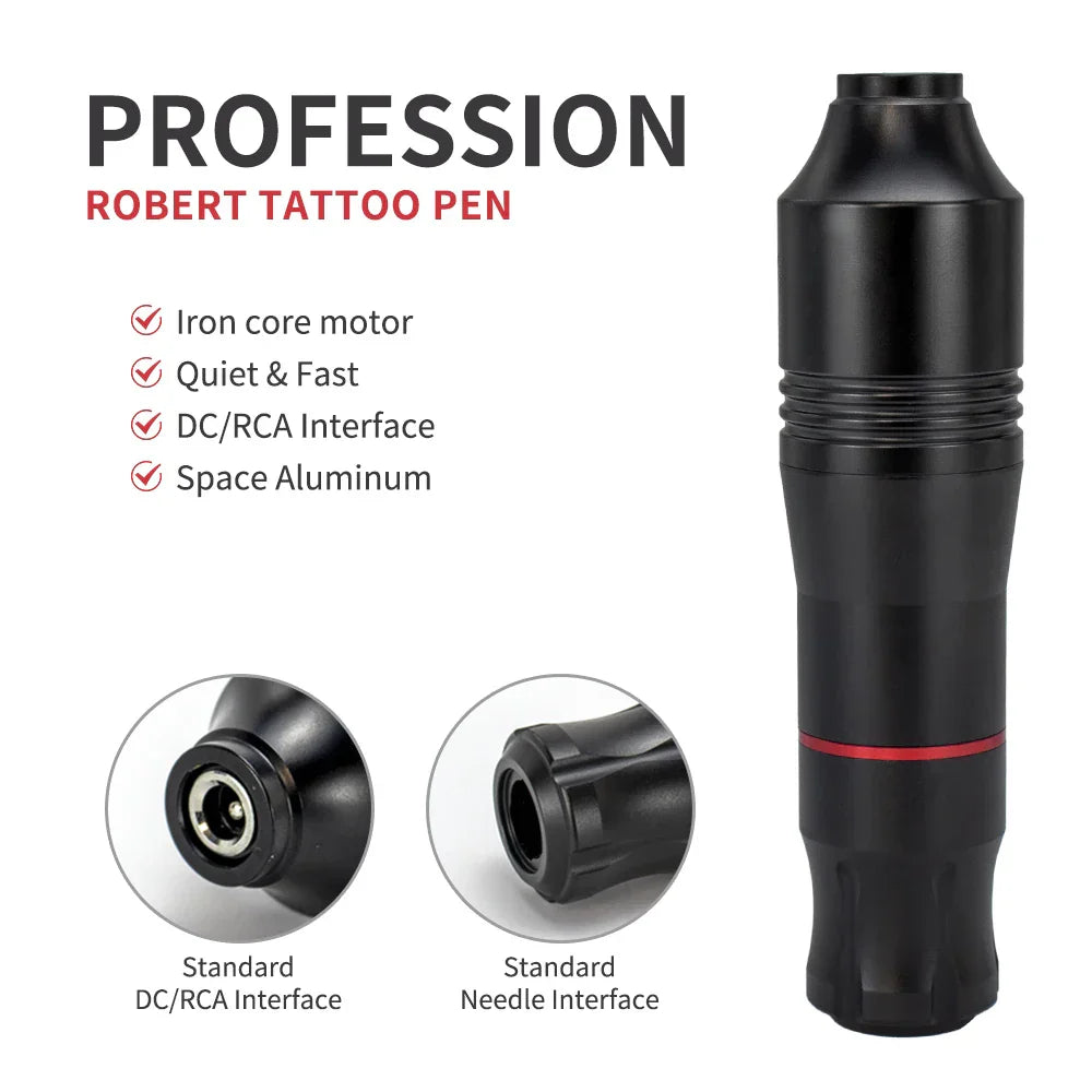 Professional Wireless Tattoo Gun Kit Rotary Tattoo Pen