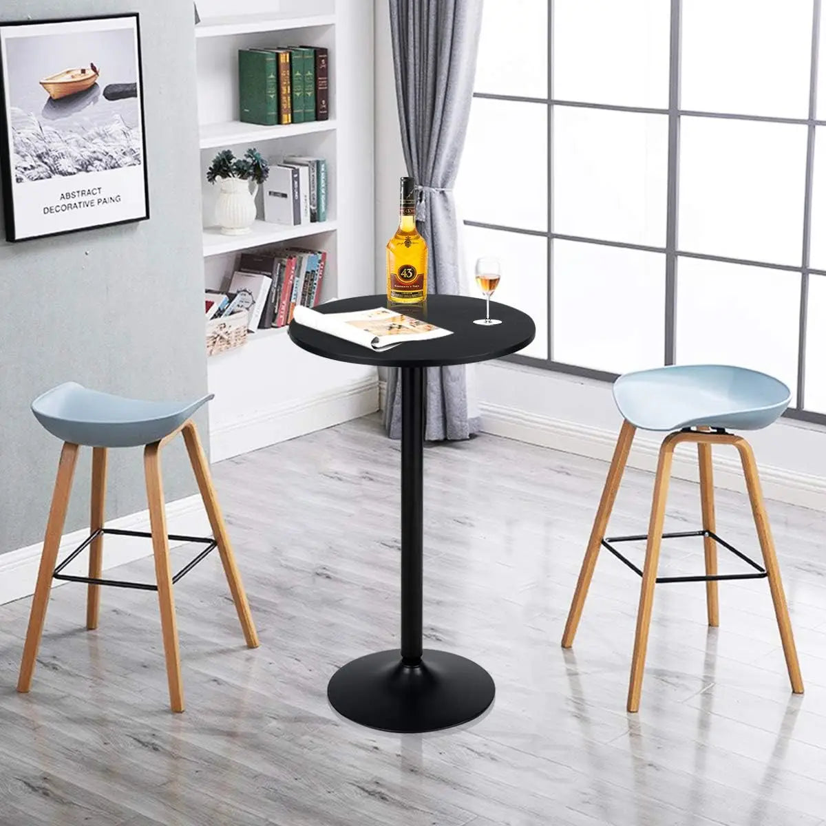 Pub Bar Table 24-Inch Round Top 40-Inch Height